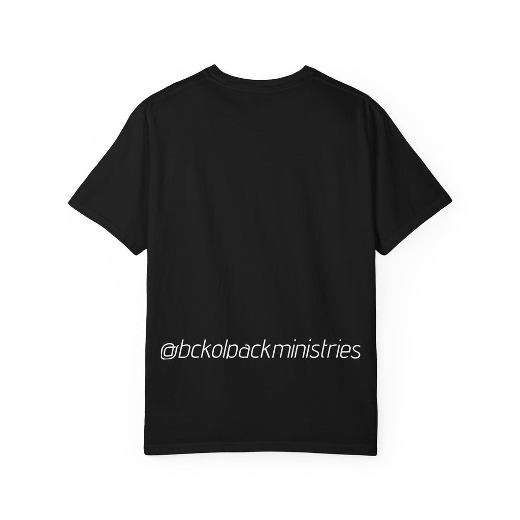 B.C. Kolpack T-Shirt — Portrait Photo Tee with Back Script “@bckolpackministries”